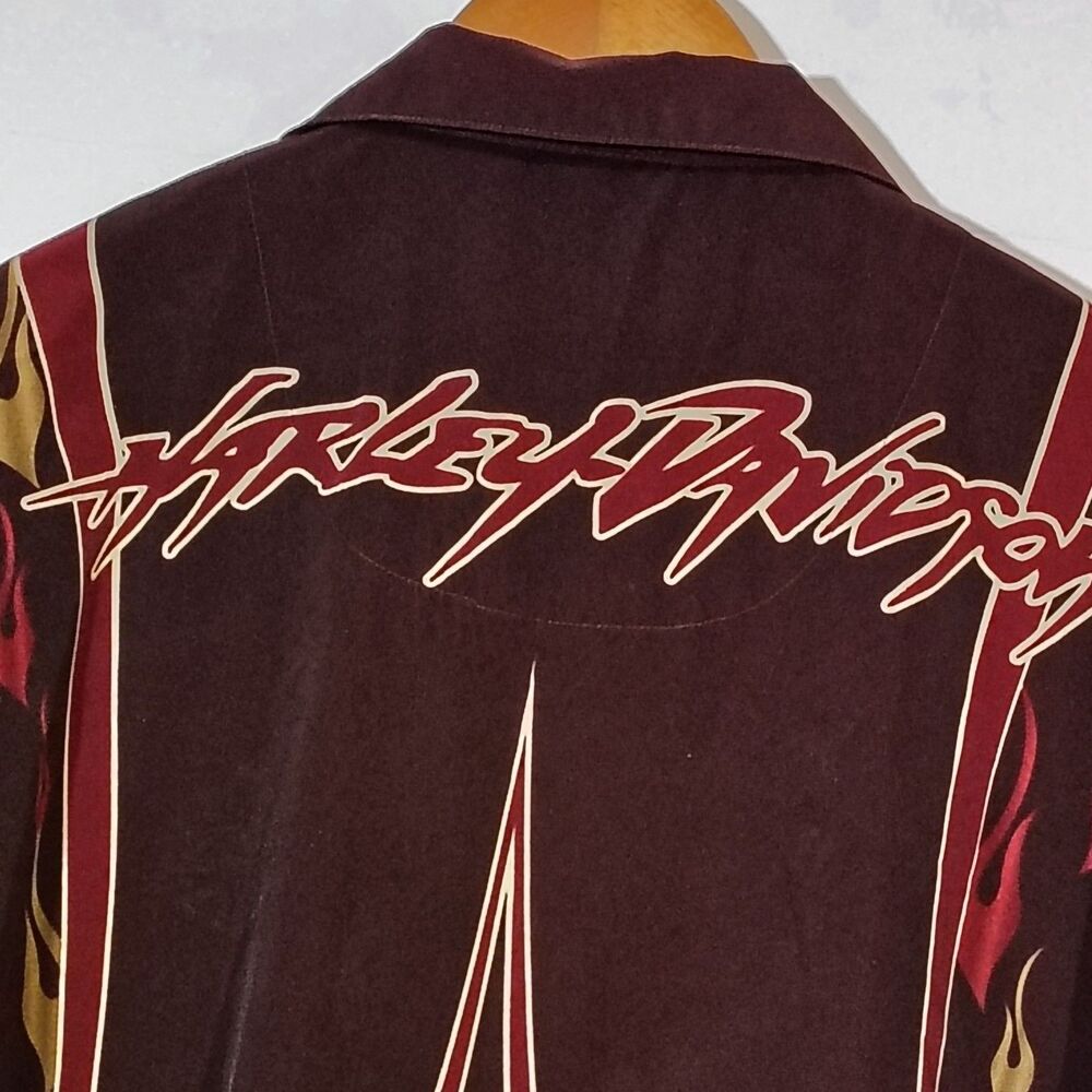 Harley Davidson Polyester Button Down - image 4